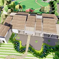 Modern Greenhouse Tent Nursery Building Agricultural Building Steel Structure Modeling Building 3d model