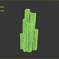 Stone And Wood Stacked Decorative Sculpture With Various Heights And Textured Surfaces