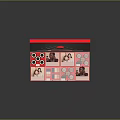 Open Decorative Storage Box With Compartments Photos Red Emblem And Wheat Design