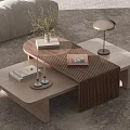 Middle Ancient Style Coffee Table Solid Wood Coffee Table Style Ornaments Table Lamp 3d model