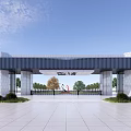 School gate 3d model