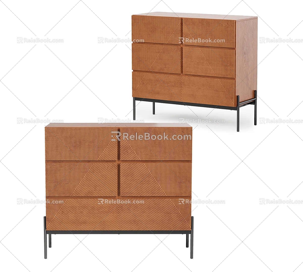 Lodge Chest of Drawers Chest of Drawers Side Cabinet 3d model