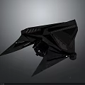 Futuristic Cosmic Spacecraft With Geometric Wings And Advanced Thruster Structure 3d model