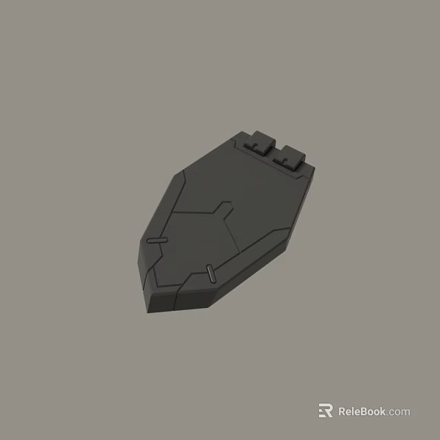 Gray 3D Model of Industrial Mechanical Component With Geometric Design and Structured Surface 3d model