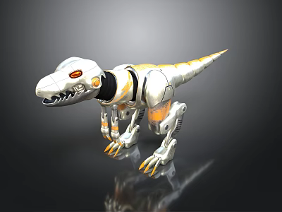 mechanical dinosaur sci-fi design metal structure futuristic creature animal game animal cartoon animal 3d model