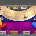 Colorful Amusement Equipment With Skateboard Ramp Barrels Safety Fencing And Logo Design