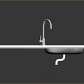 Practical Stainless Steel Kitchen Sink with Drainer Board and Faucet