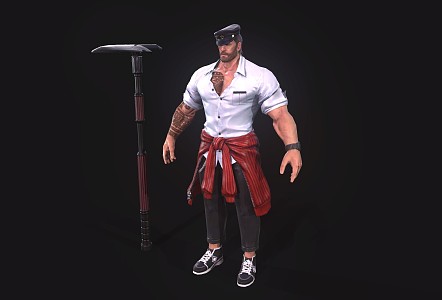 Foreign Man Fierce Man Game Characters 3d model