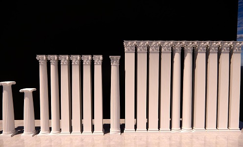 European Roman Column 3d model