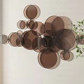 Modern Circular Brown Metal Wall Decor As Stylish Interior Wall Art 3d model