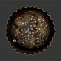 Dark Spiky Fruit with White Spots in Paper Cup and Small Stem on Top