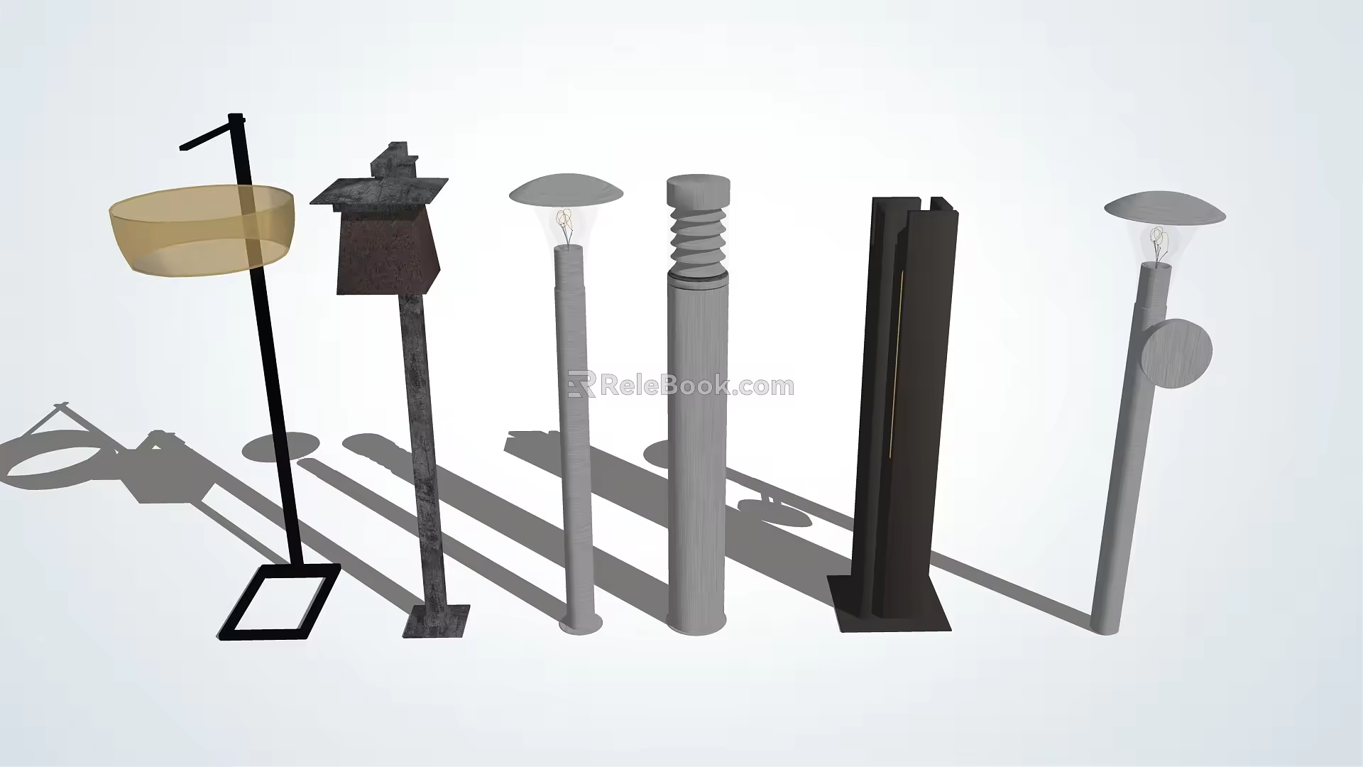 Modern lawn lamp garden lamp 3d model
