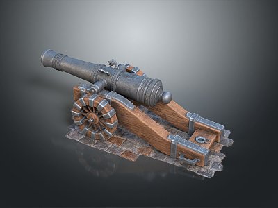 Artillery Gun Artillery Ship Gun Siege Gun Cannon Anti-aircraft Breaking Heavy Gun Heavy Gun 3d model