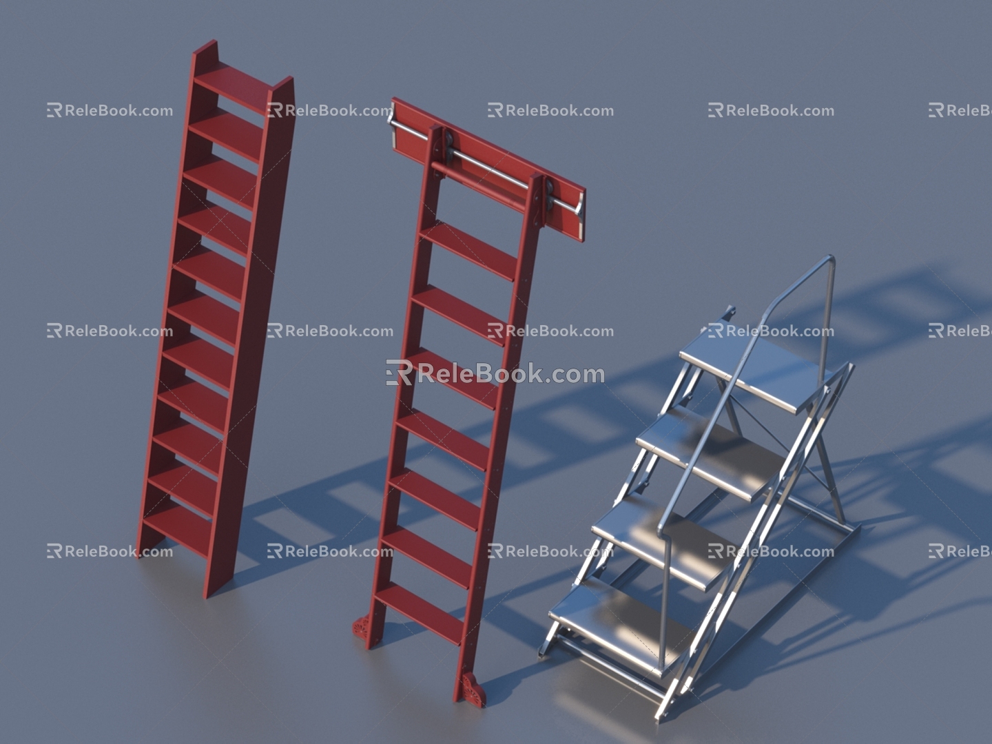 Ladder life supplies tools 3d model