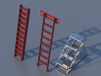 Ladder life supplies tools 3d model