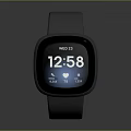 Modern Smartwatch With Gray Strap Showing Time 1258 And Heart Rate Icon On Screen