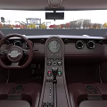 Modern White Sports Car with Aerodynamic Design Transparent Roof Sporty Headlights and Front Grille