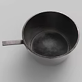 Metallic Cookware Pot with Handle and Smooth Surface for Durable Kitchen Cooking Use 3d model