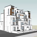 Modern Multi Storey Building Exterior Design With Balconies And Windows