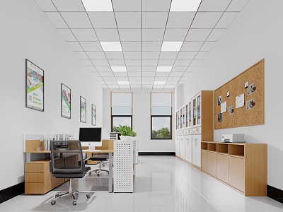 Modern Teacher Office 3d model