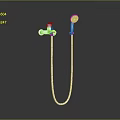 Chrome Shower Hardware Set With Modern Handheld Shower Head Faucet Valve And Flexible Hose