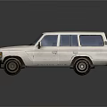 White Toyota Off Road Vehicle With Classic Design And Reflective Exterior