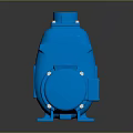 Blue Industrial Pump With Electric Motor And Sturdy Construction Design