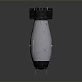 modern missile bomb airborne missile shipborne missile 3d model