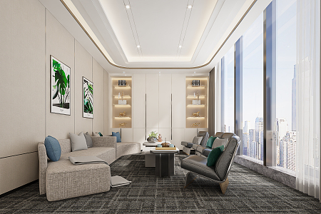 Modern Reception Room 3d model