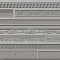 Various Decorative Gypsum Cornice Molding Designs for Interior Wall Ceiling Decoration 3d model