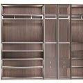 Modern Wardrobe Interior Design With Metal Frame Wooden Panels And Storage Shelves