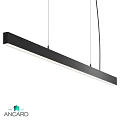 Modern Long Rectangular Pendant Light With Black Frame And LED Illumination