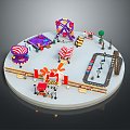 Amusement Park Children's Amusement Park Playground Children's Playground 3d model