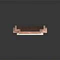 Wooden Carved Panel Cabinet with Intricate Relief Design and Leg Frame Support