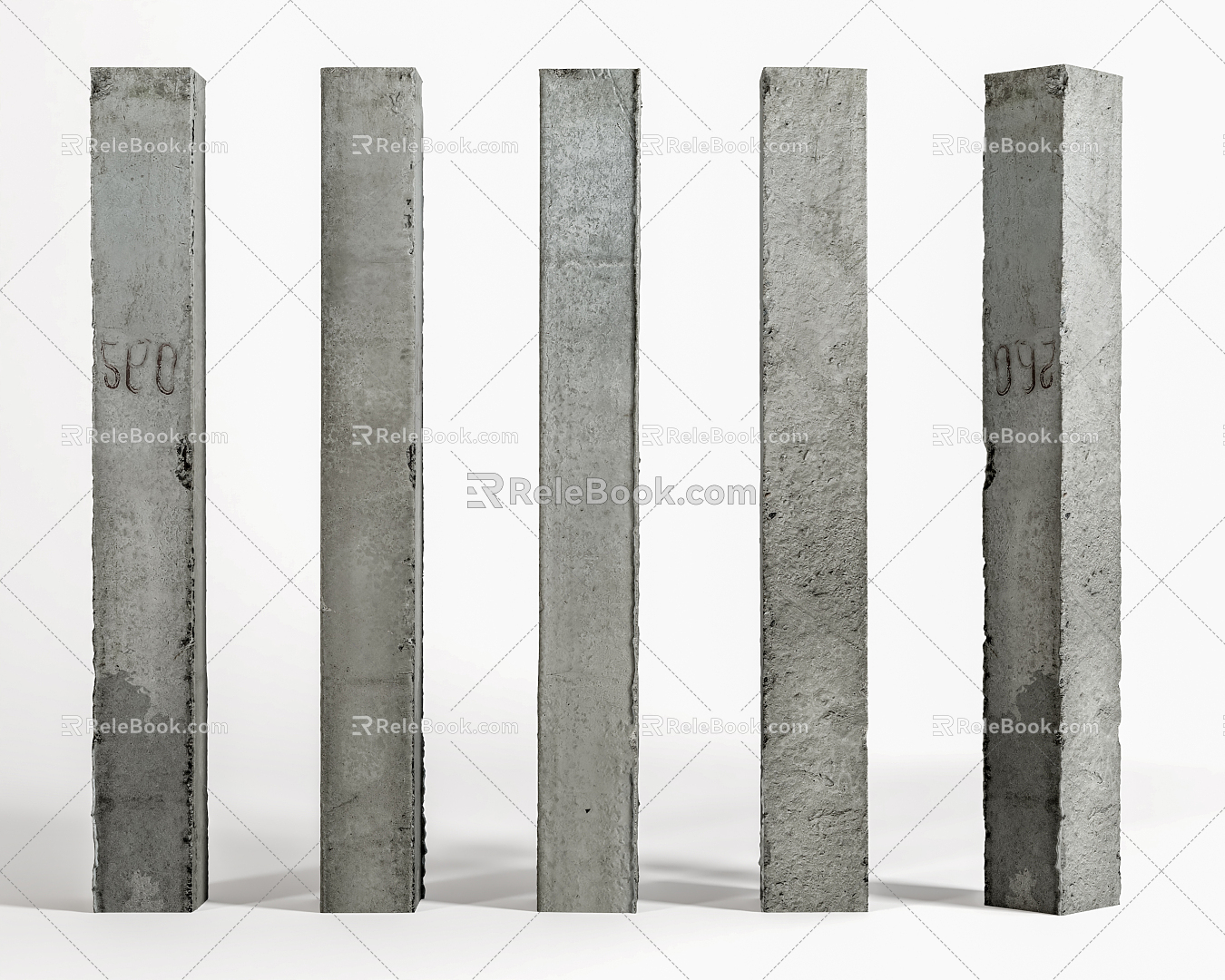 column concrete column cement column 3d model