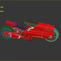 Futuristic Red Motorcycle Concept Inspired by Cosmic Aerospace Exploration Design