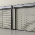 Gray Metal Roller Shutters With Slatted Design In Indoor Smooth Floor Space