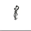 Game Movie Character Dragon Pillar With Coiled Dragons And Intricate Carvings
