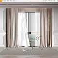 Modern Curtains 3d model
