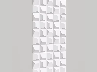 Modern White Wall Design with Geometric 3D Cubes Pattern for Interior Decor 3d model