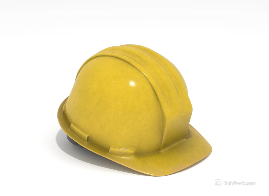 Comfortable Yellow Workwear Safety Helmet For Construction Workers With Durable Design 3d model