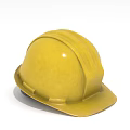 Comfortable Yellow Workwear Safety Helmet For Construction Workers With Durable Design 3d model