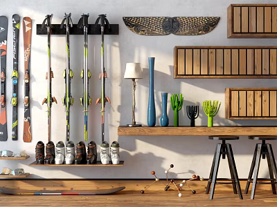 Modern snow accessories 3d model