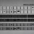 Various Types of Modern Switch Sockets in White Black and Gray Colors