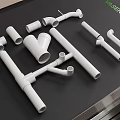White PVC Pipe Fittings with Various Shapes for Plumbing Systems