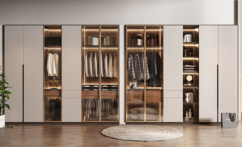 Light Luxury Wardrobe 3d model