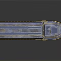 Blue And Yellow Futuristic Car With Transparent Cabin And Industrial Design Elements