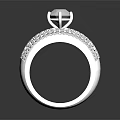 Luxury Diamond Ring With Large Central Stone And Surrounding Small Diamonds On Platinum Band