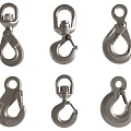 Durable Metal Hooks With Various Industrial Designs For Lifting Applications 3d model