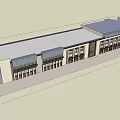 Modern Commercial Complex Design With Glass Curtain Walls And Entrance Plaza